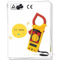 Clamp type digital multimeter made in China with 9V battery and instruction manual